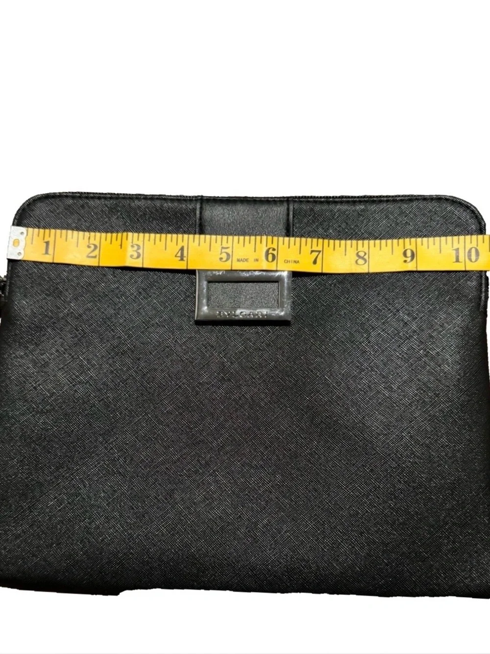 BVLGARI Luxury Makeup Pouch / iPad Case  Black & Silver NWOT